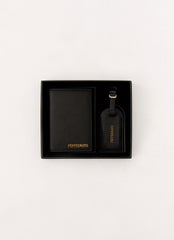 Passport Holder & Luggage Tag Set - Black