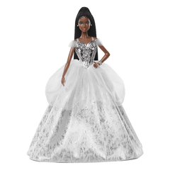 2021 Holiday Barbie Doll, Brunette Braids