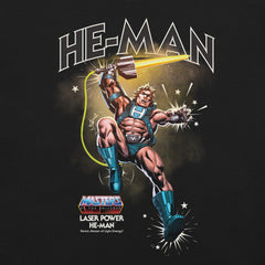 Masters of the Universe Laser Power He-Man Black T-shirt